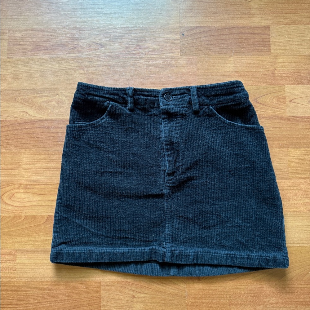 Black Corduroy Skirt